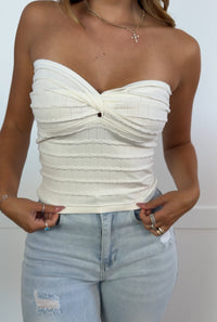 Sabrina Twisted Sweetheart Tube Top