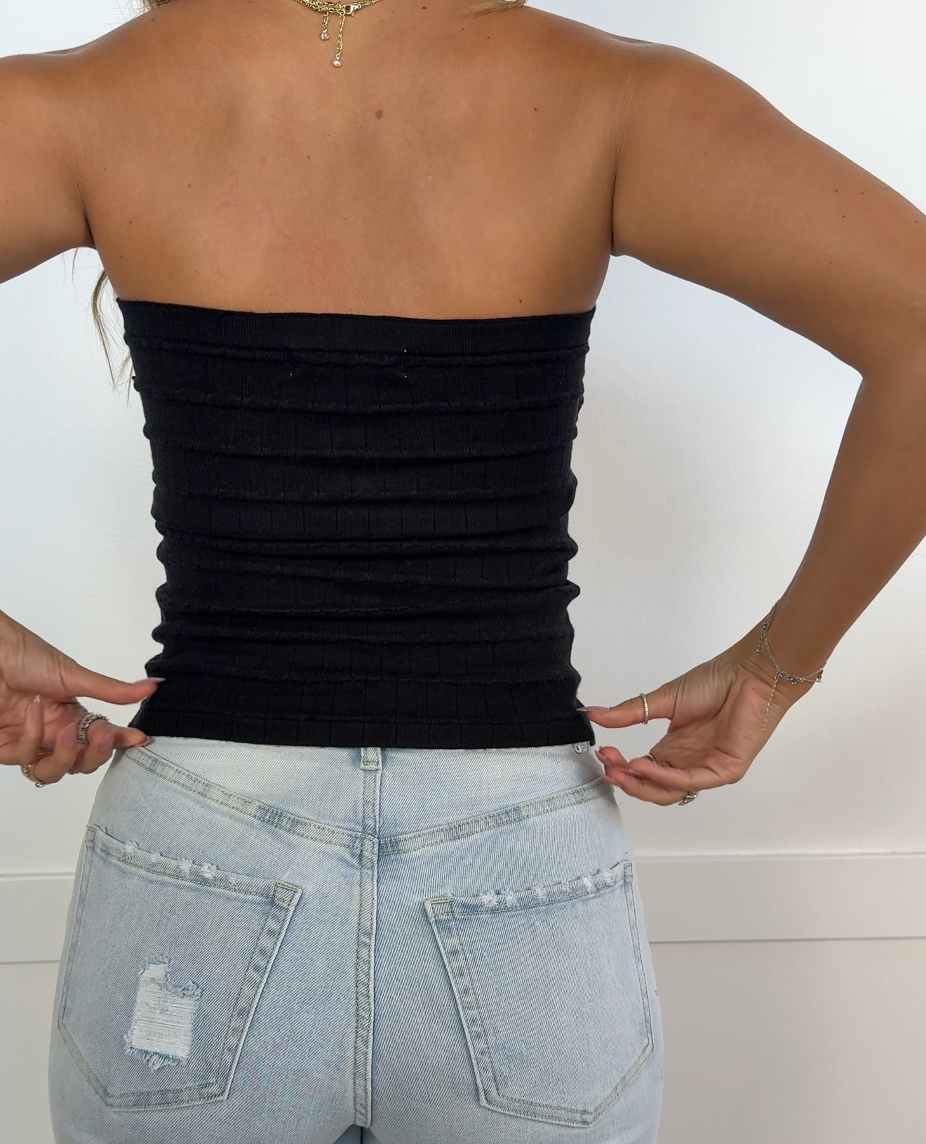 Sabrina Twisted Sweetheart Tube Top