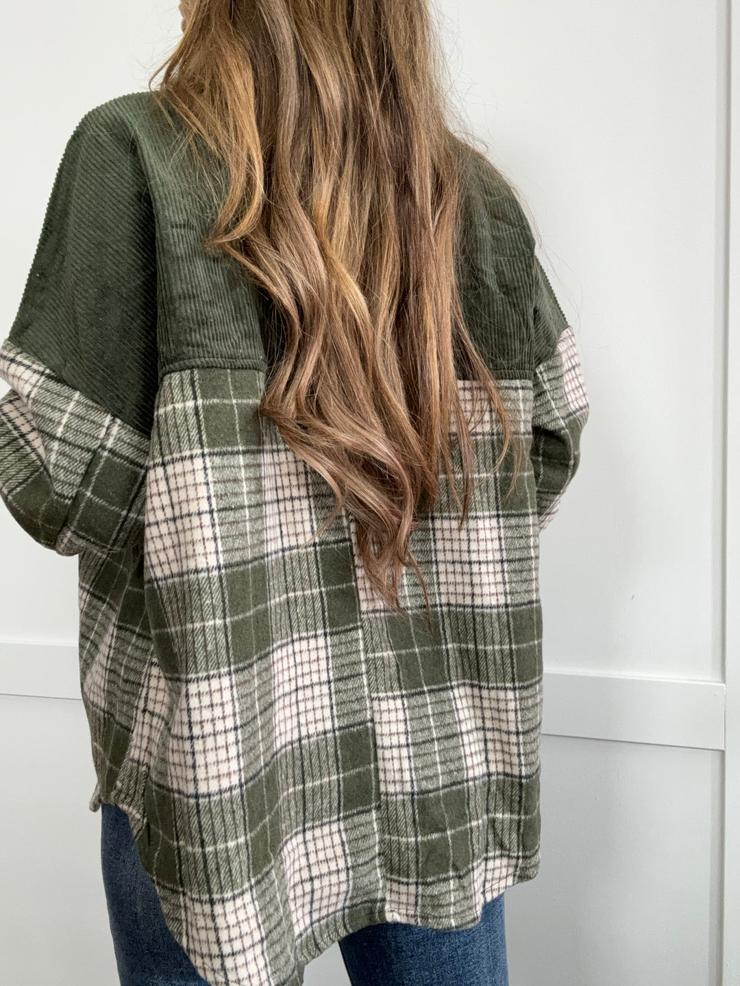 PREORDER Emerald Dreams Plaid Long Sleeve Jacket