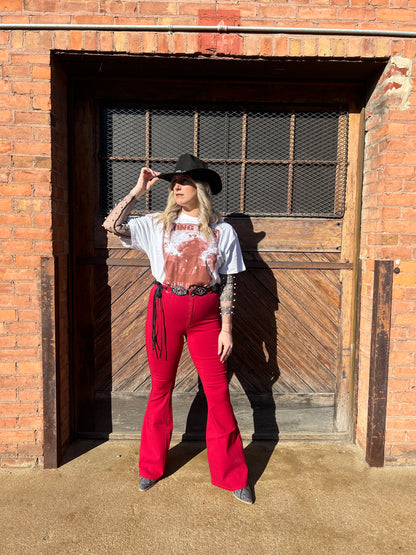 Buy our "Fiona High Waisted Bell Bottom Flare Jeans -  Burgundy" online – Willow Boutique Clothing. Shop stylish Fiona High Waisted Bell Bottom Flare Jeans -  Burgundy today.