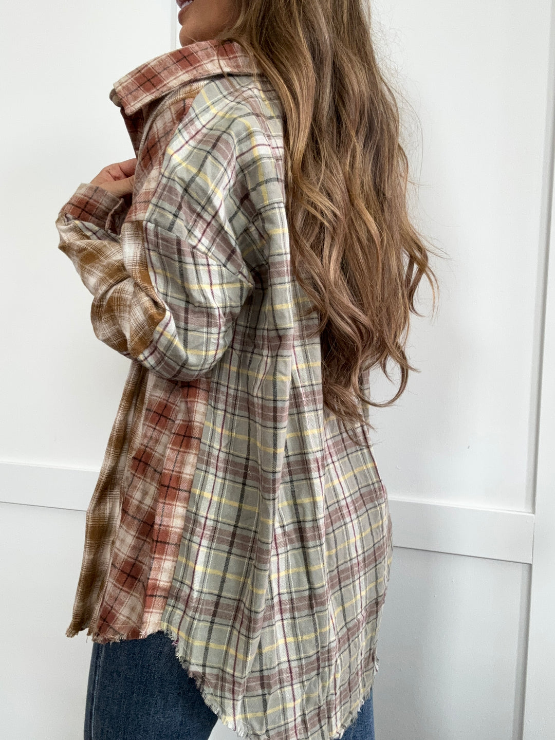 PREORDER Sunday Scarecrows Plaid Long Sleeve Shirt