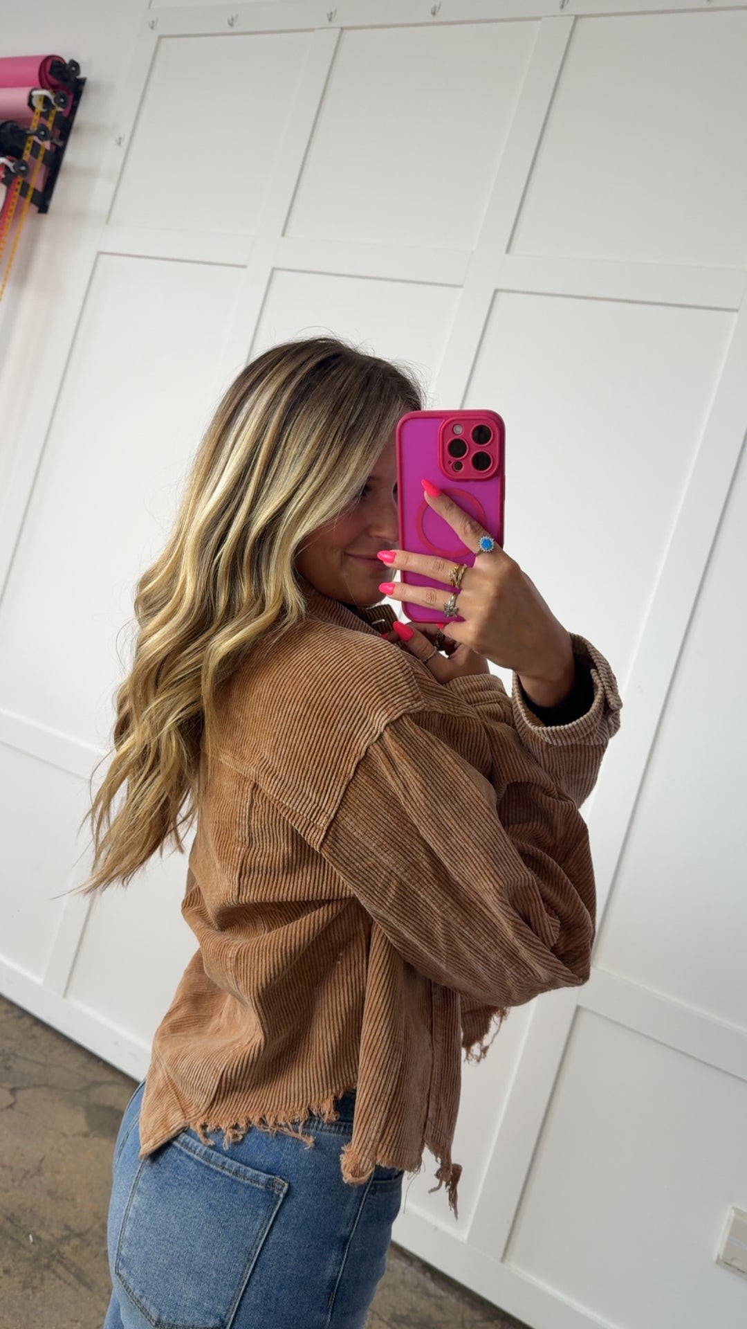 Rough Around The Edges Long Sleeve Ribbed Corduroy Jacket