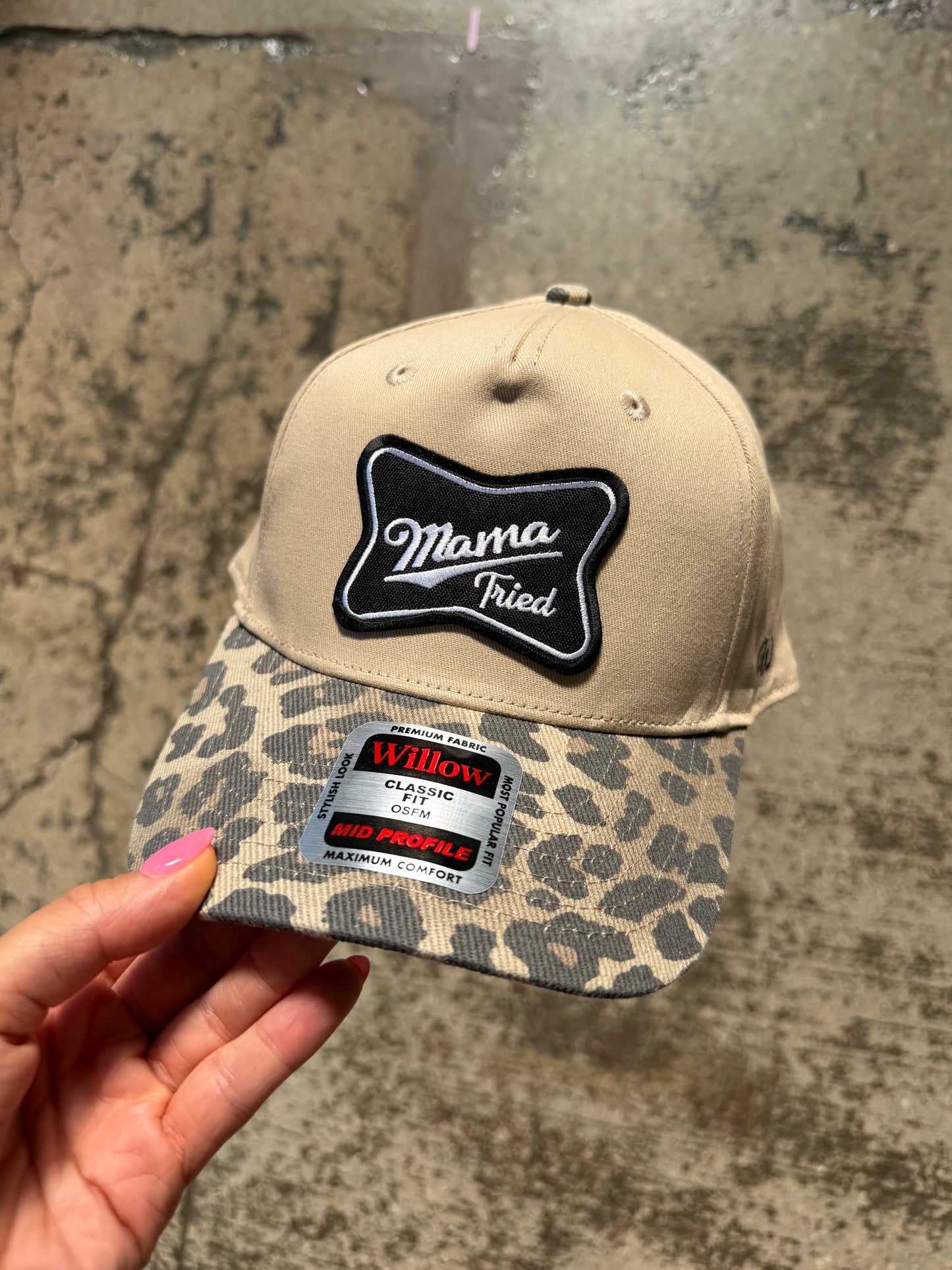 Mama Tried Patch Leopard Trucker Hat