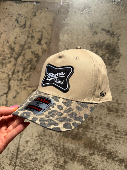 Mama Tried Patch Leopard Trucker Hat