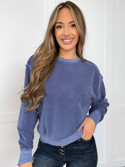 Boston Soft Fleece Pigment Dye Round Neck Pullover