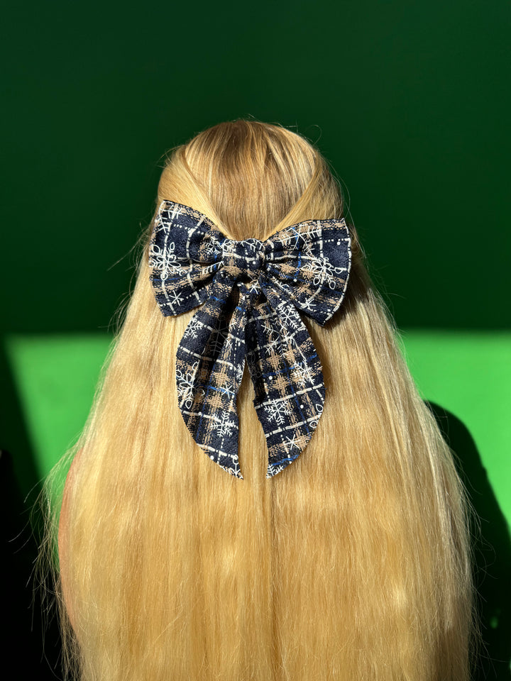 Mistletoe Magic Plaid Hair Bows