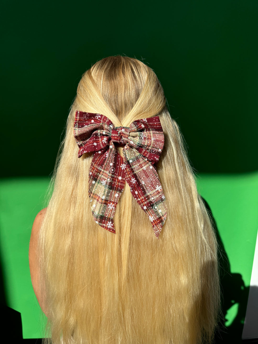 Mistletoe Magic Plaid Hair Bows