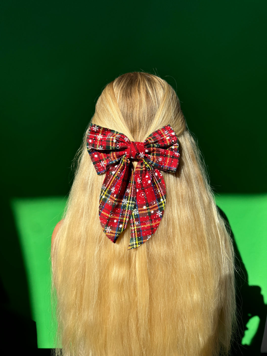 Mistletoe Magic Plaid Hair Bows