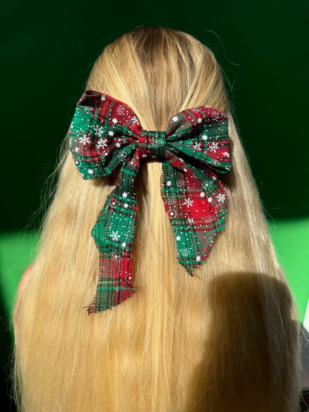 Mistletoe Magic Plaid Hair Bows