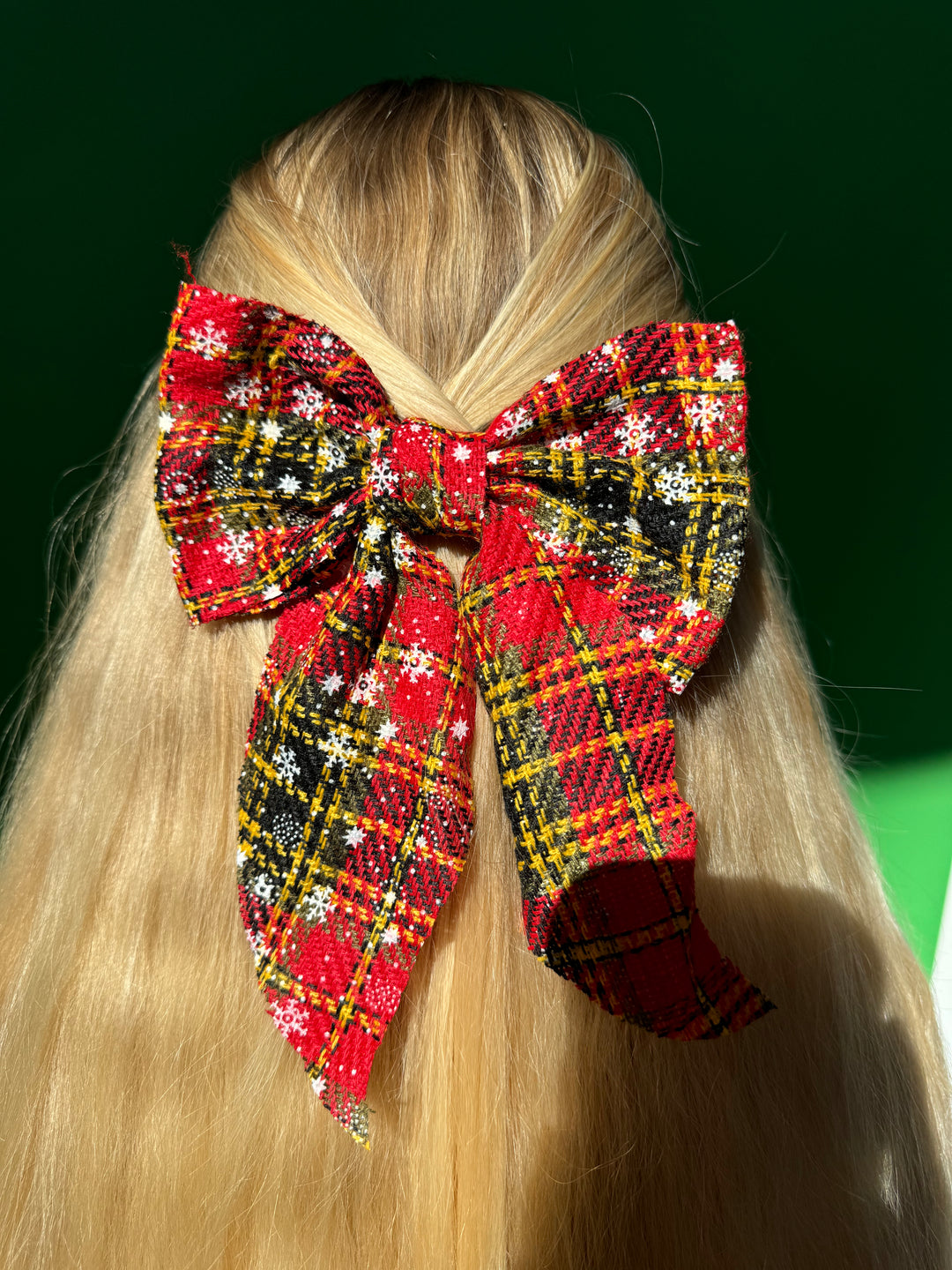 Mistletoe Magic Plaid Hair Bows