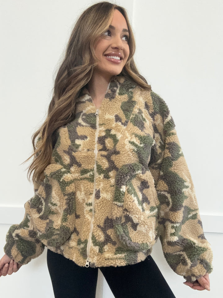 Delta Frost Camouflage Sherpa Jacket