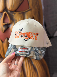 Spooky Varsity Embroidered Trucker Hat