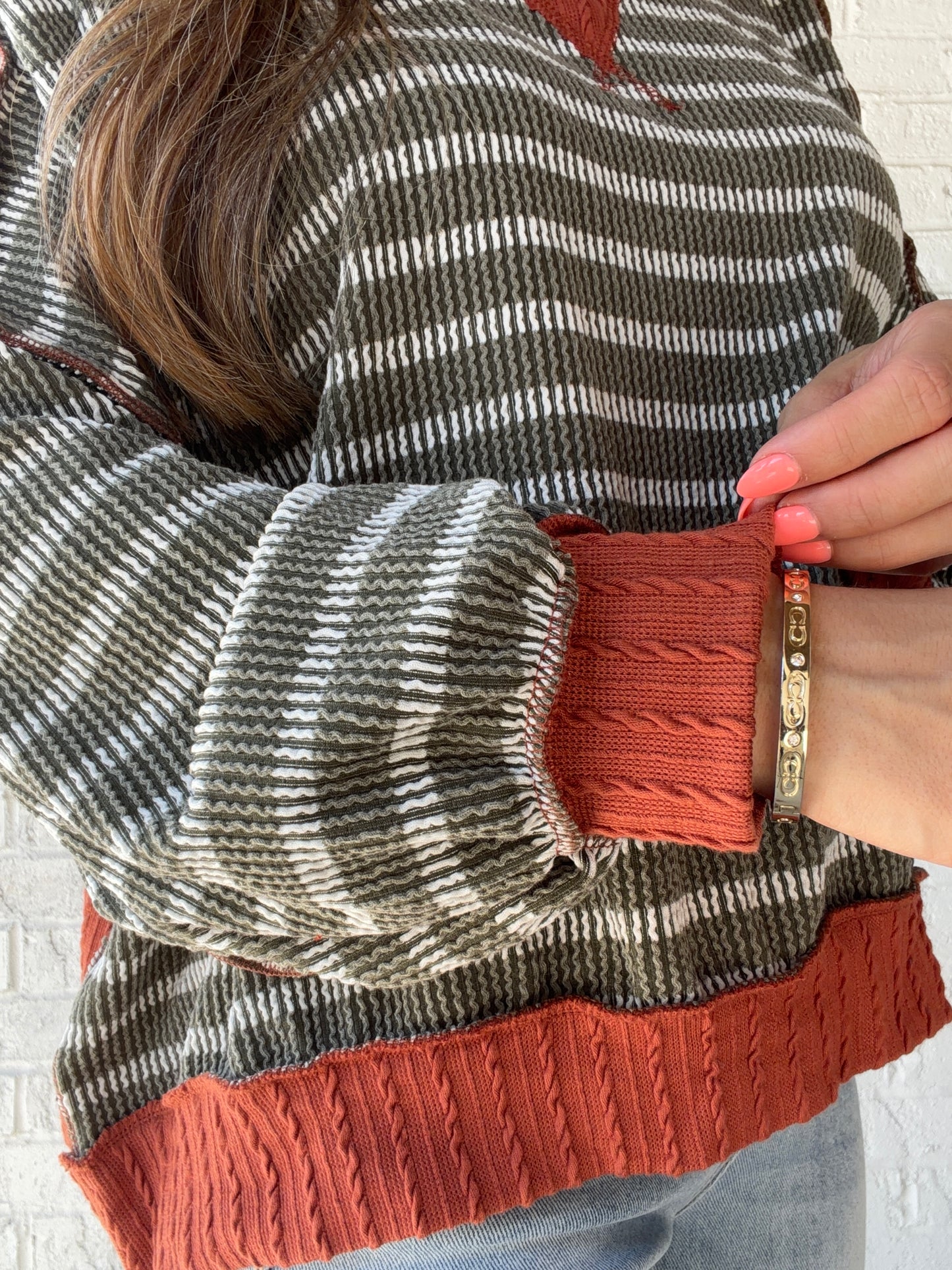 Layla Striped Crew Neck Long Sleeve Top