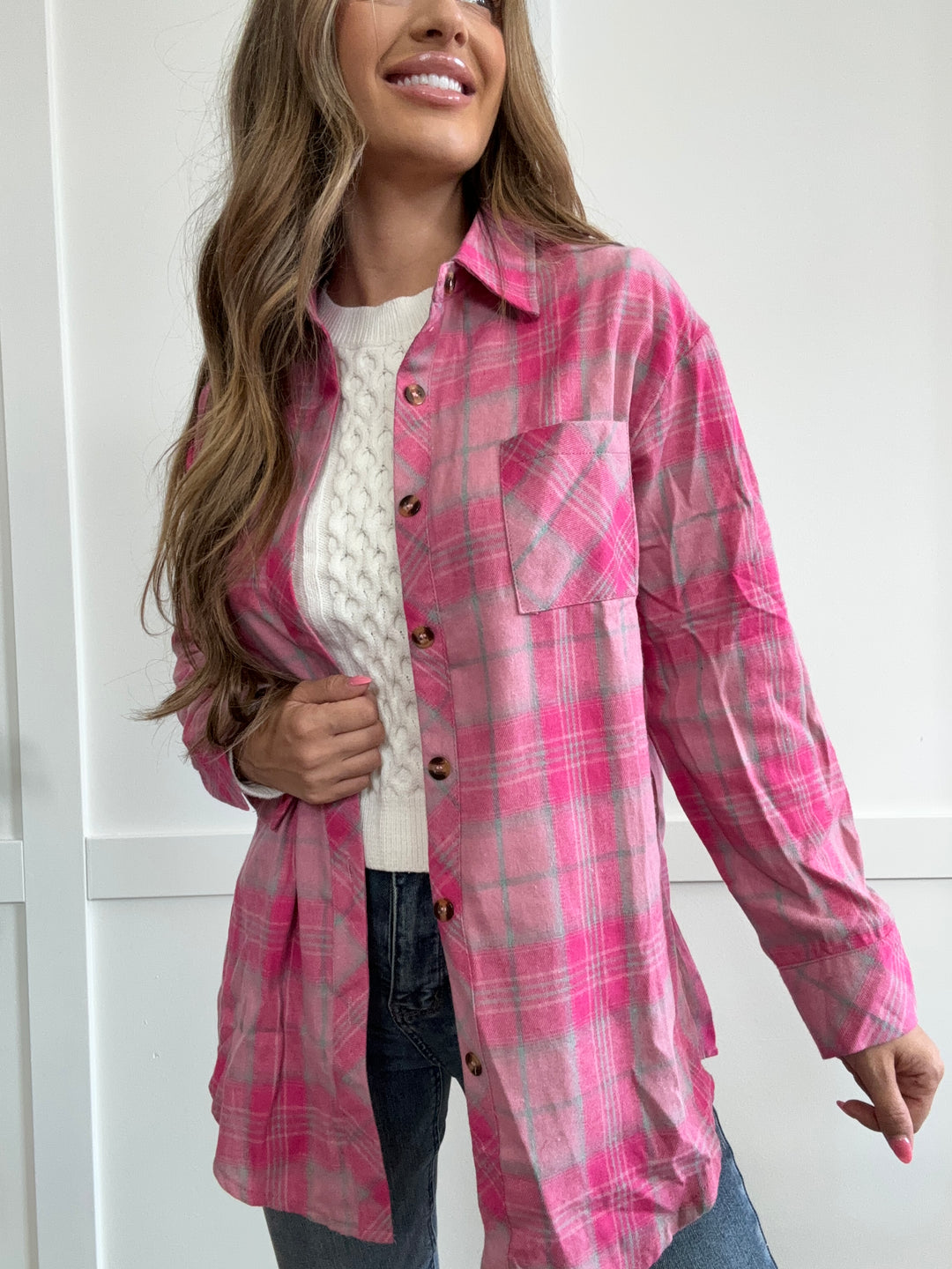 PREORDER Fall Colors Plaid Collared Neck Shirt