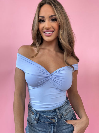 Robin Off Shoulder Twist Front Top