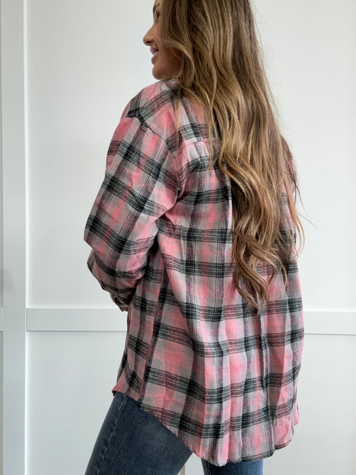 PREORDER Fall Colors Plaid Collared Neck Shirt