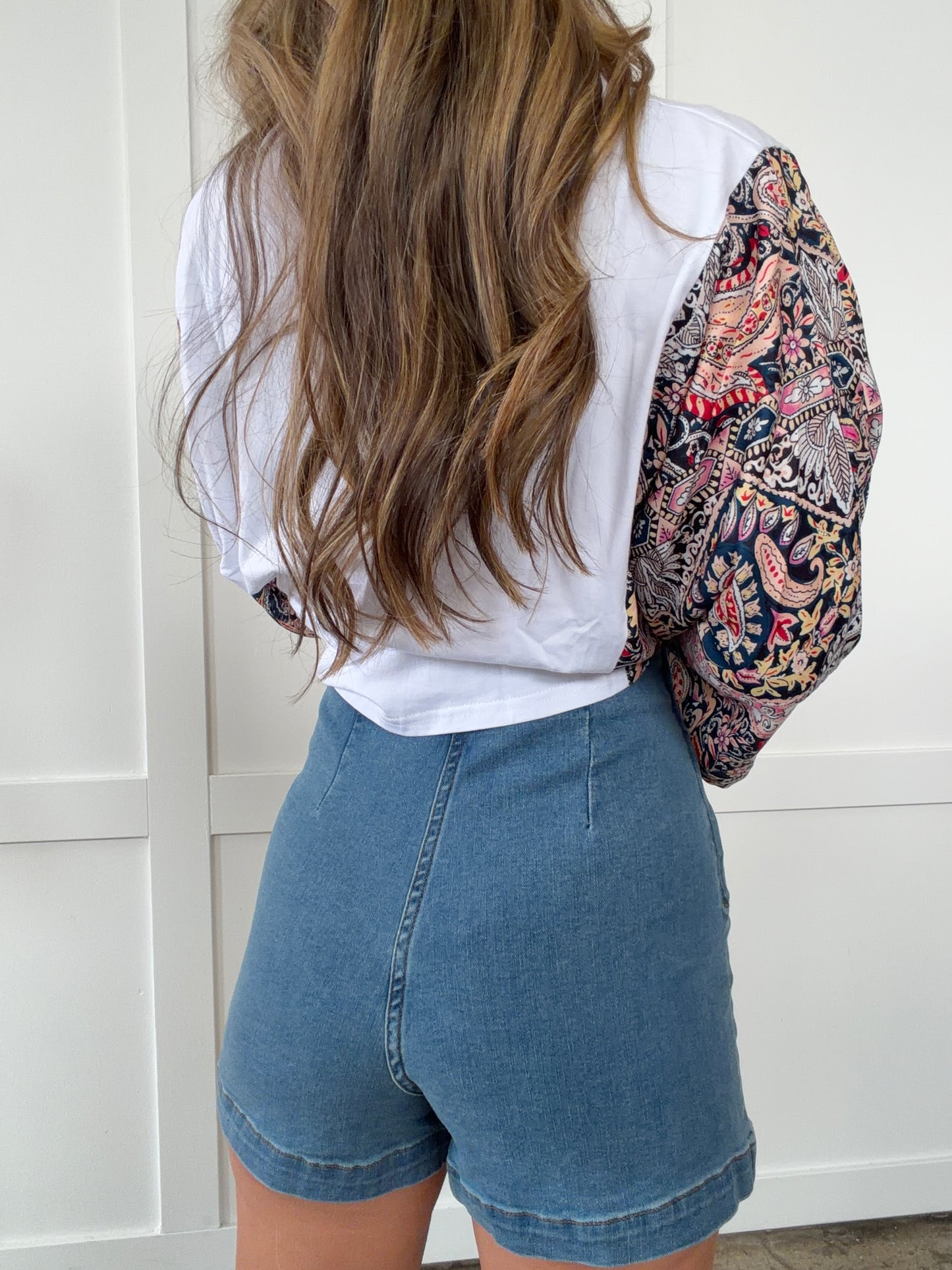Heather Denim Mini Skort