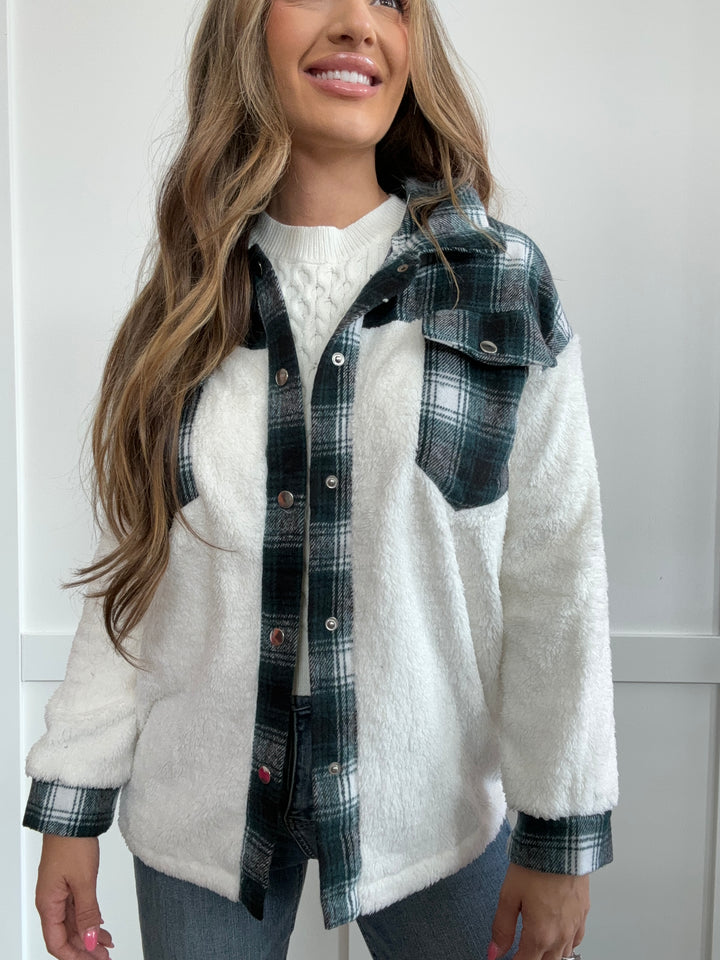 PREORDER Cozy Cuddles Collared Neck Button Down Shacket