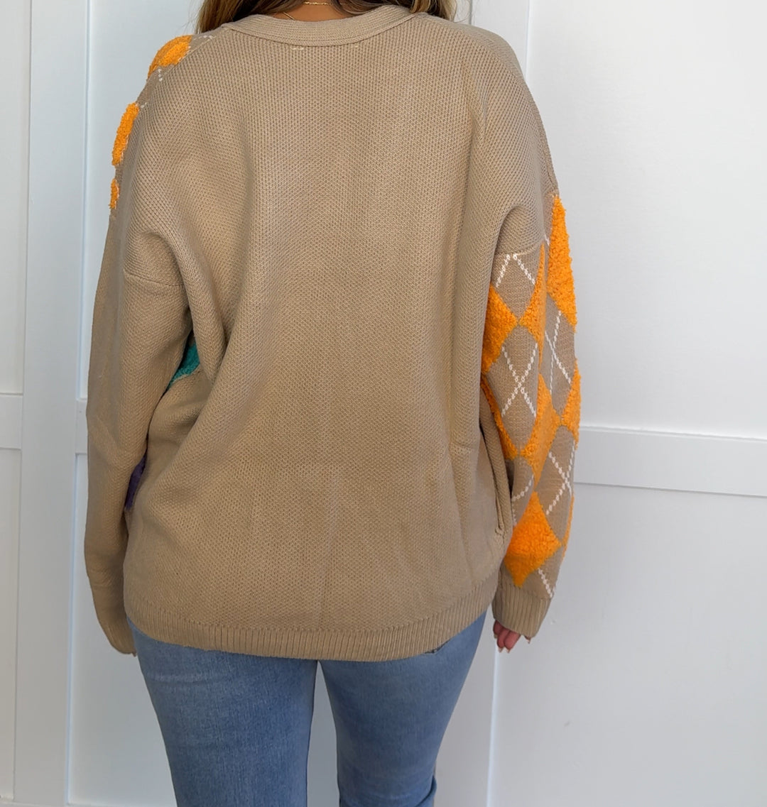 Preppin' For Fall Checkered Cardigan