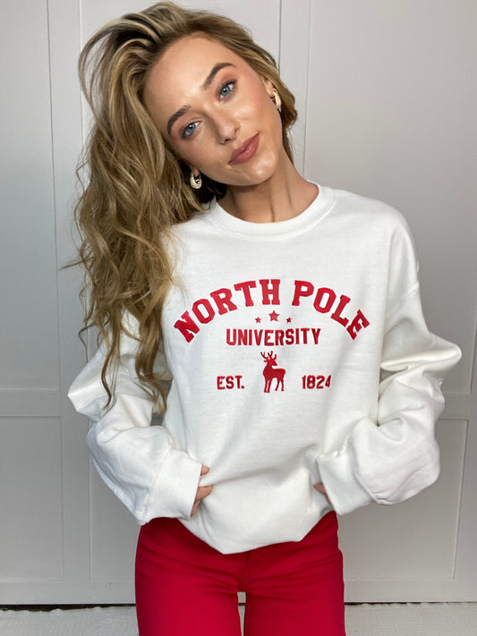 Viral North Pole University Crewneck
