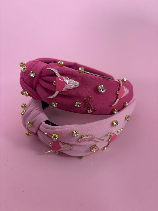 Western Longhorn Charmed Knotted Headband
