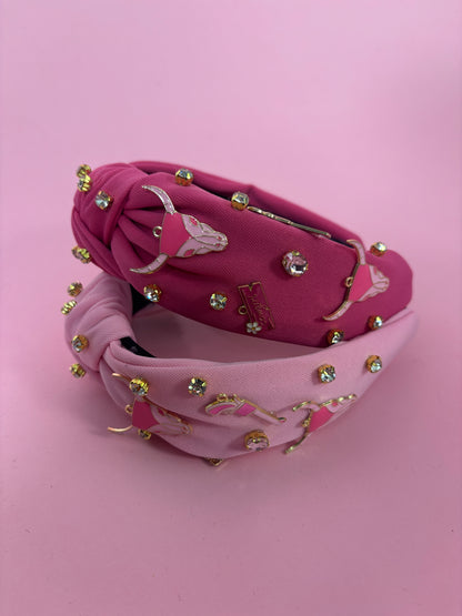 Western Longhorn Charmed Knotted Headband