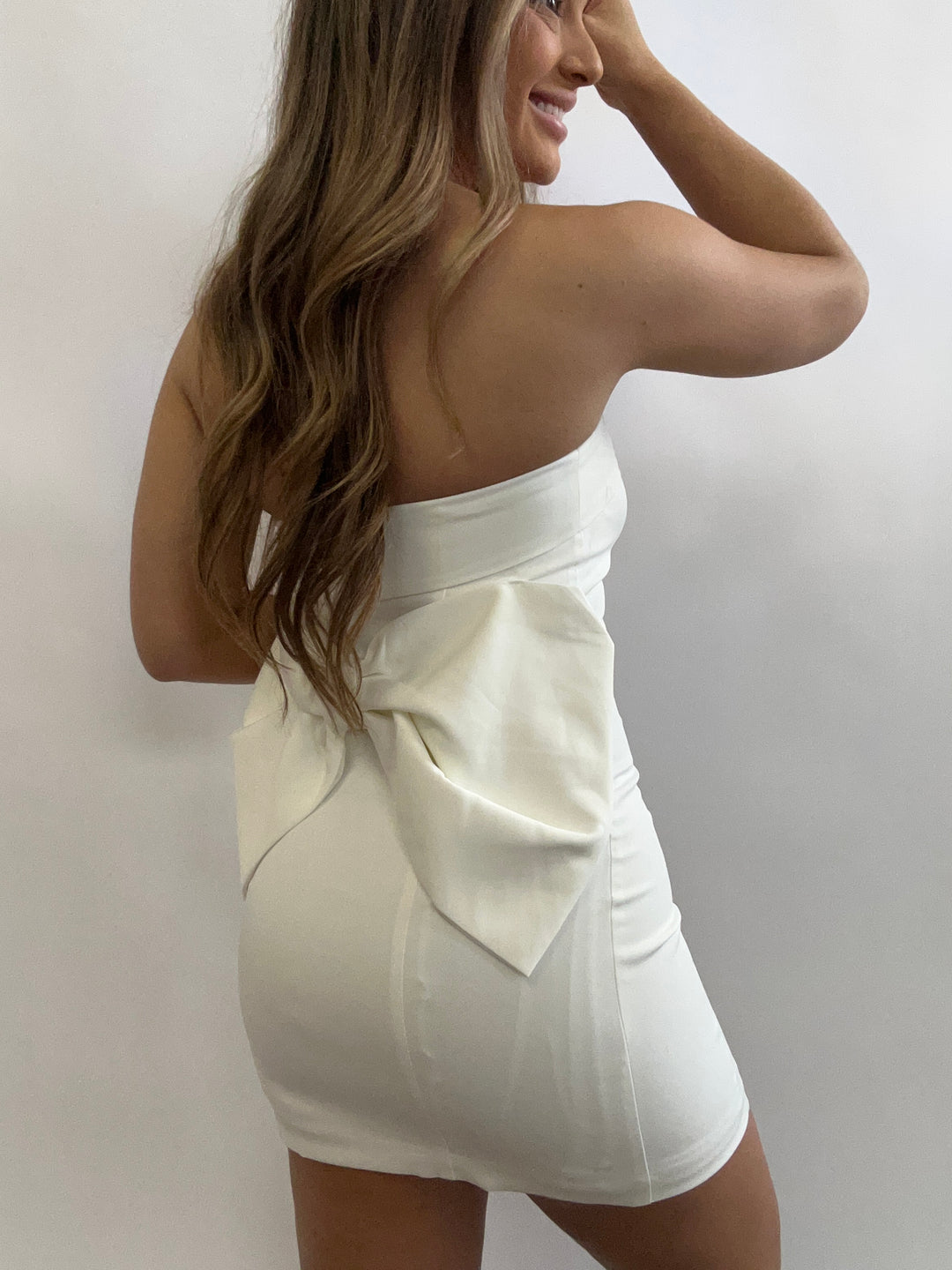 Jamie Classic Strapless Dress - White