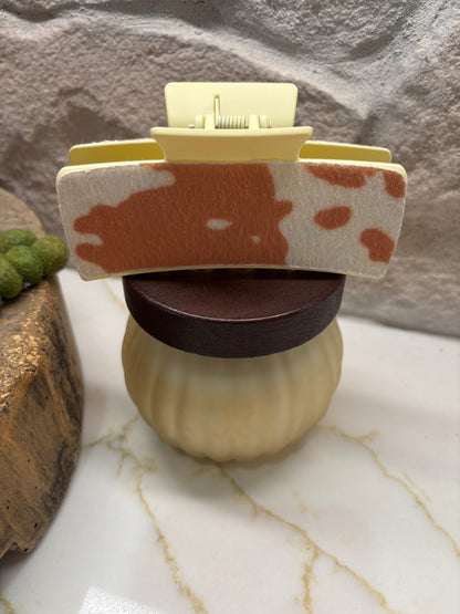 Soft Spot Cowprint Hair Clip