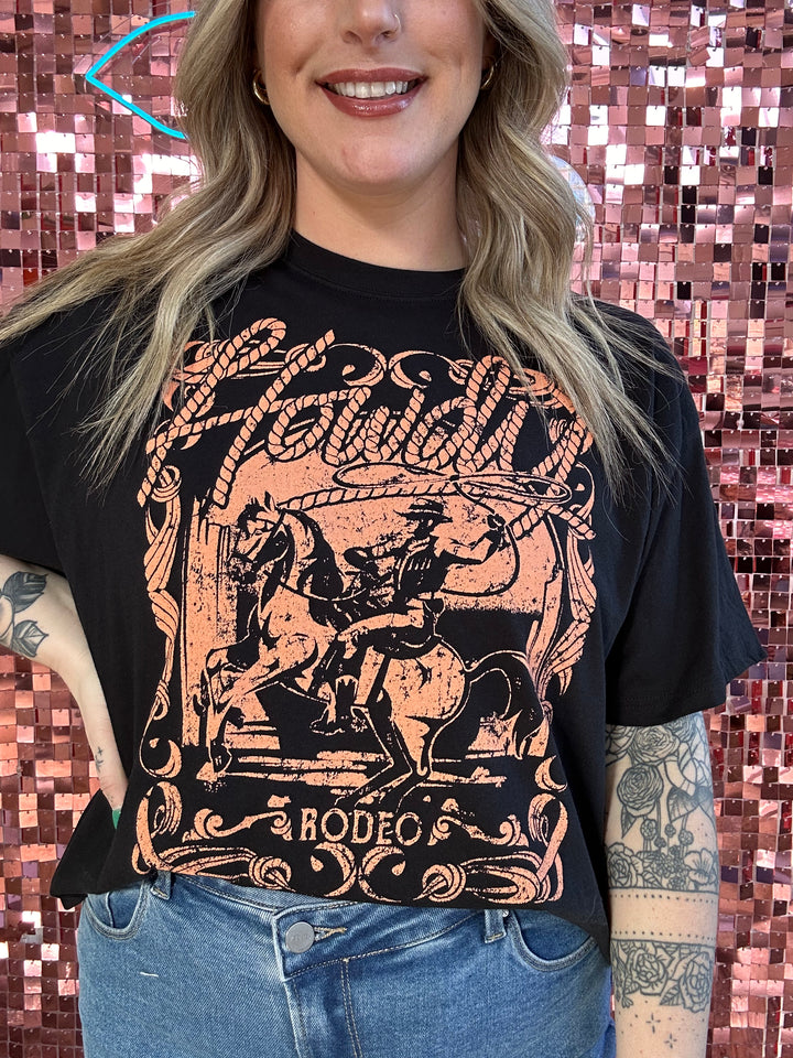 Howdy Rodeo Graphic Cropped Tee