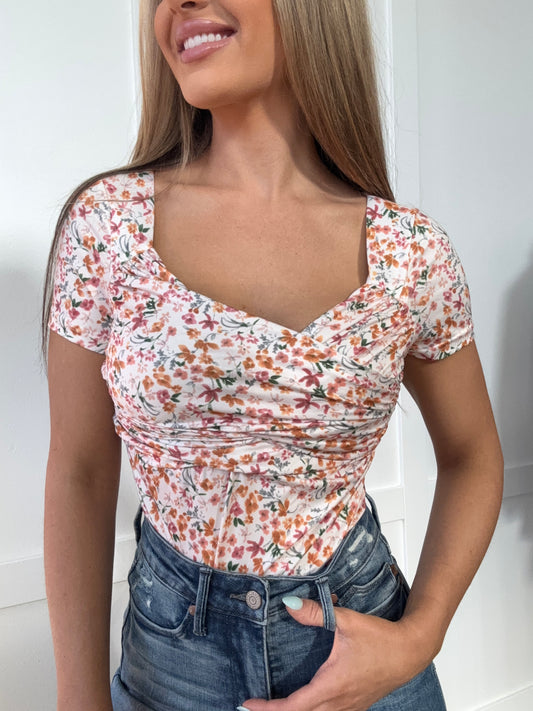 PREORDER: Izzy Ruched Short Sleeve Bodysuit