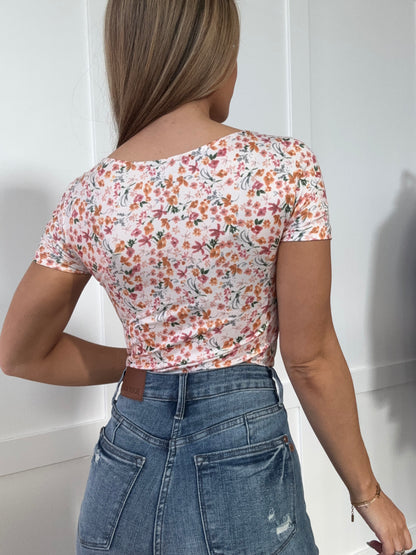 PREORDER: Izzy Ruched Short Sleeve Bodysuit