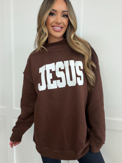 Tilly Jesus Reversible Oversized Mockneck Crew