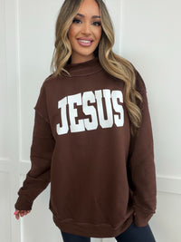 Tilly Jesus Reversible Oversized Mockneck Crew