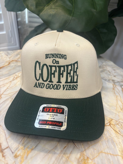 Runnin' on Coffee & Good Vibes Trucker Hat