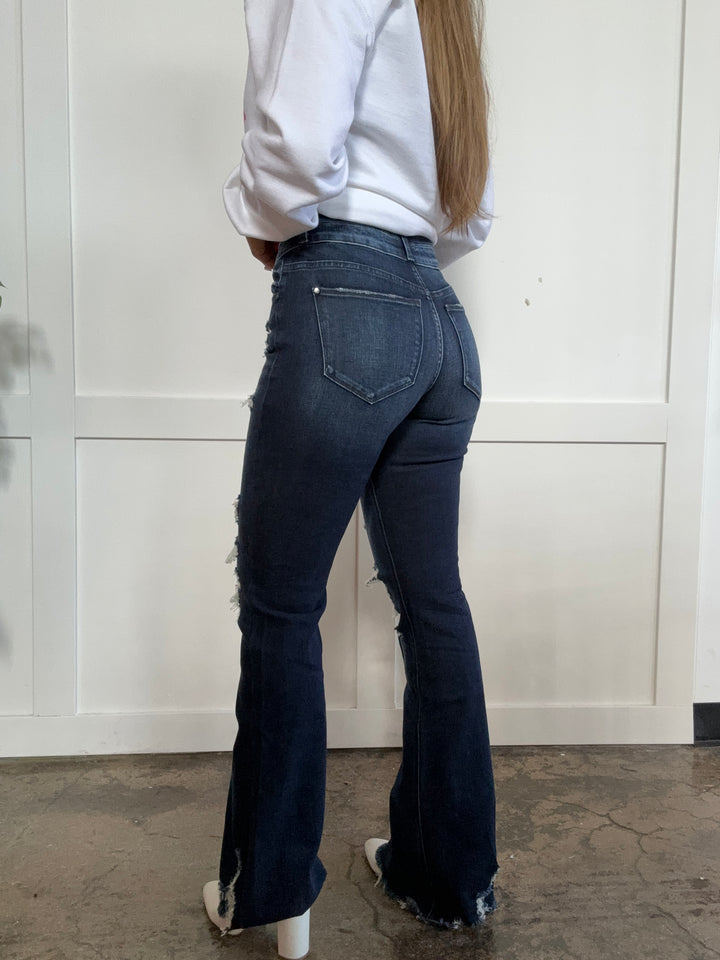 Good Jeans, Bad Attitude High Rise Flare Jeans