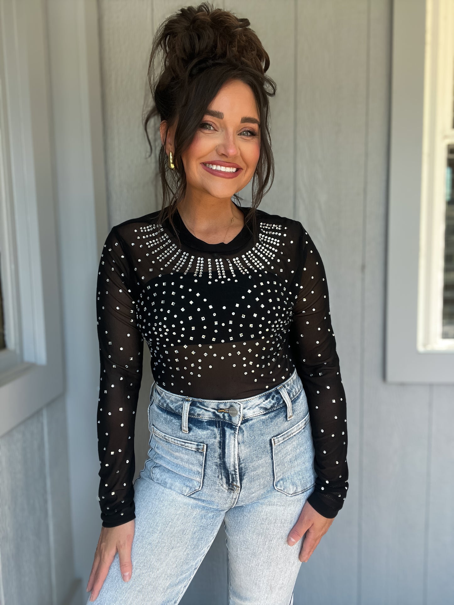 PREORDER: Hit the Town Rhinestone Bodysuit