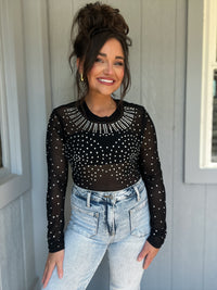 PREORDER: Hit the Town Rhinestone Bodysuit