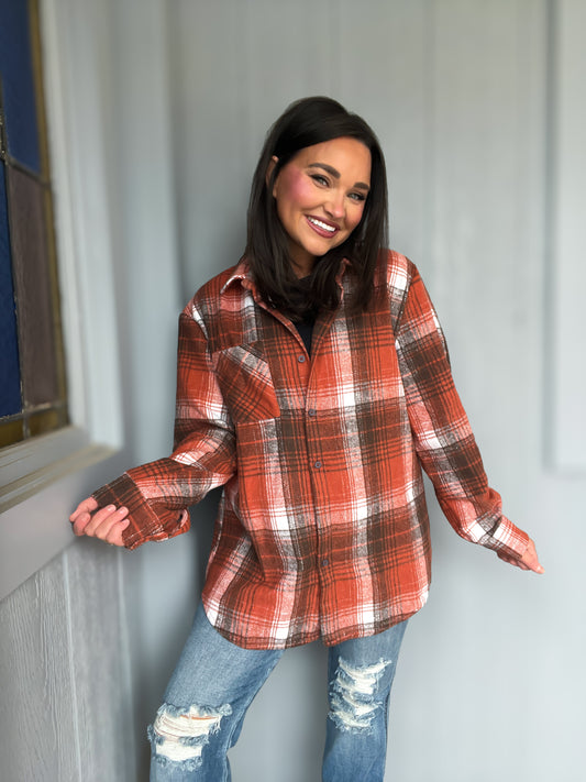 Buy our "Rachel Plaid Collared Neck Long Sleeve Shirt" online – Willow Boutique Clothing. Shop stylish Rachel Plaid Collared Neck Long Sleeve Shirt today.