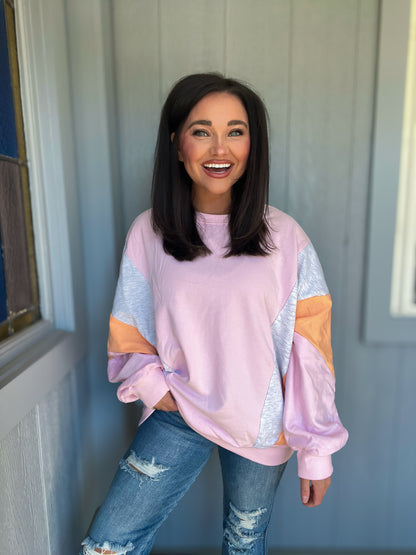 Buy our "PREORDER: Retro Vibe Color Block Round Neck Long Sleeve Sweatshirt" online – Willow Boutique Clothing. Shop stylish PREORDER: Retro Vibe Color Block Round Neck Long Sleeve Sweatshirt today.