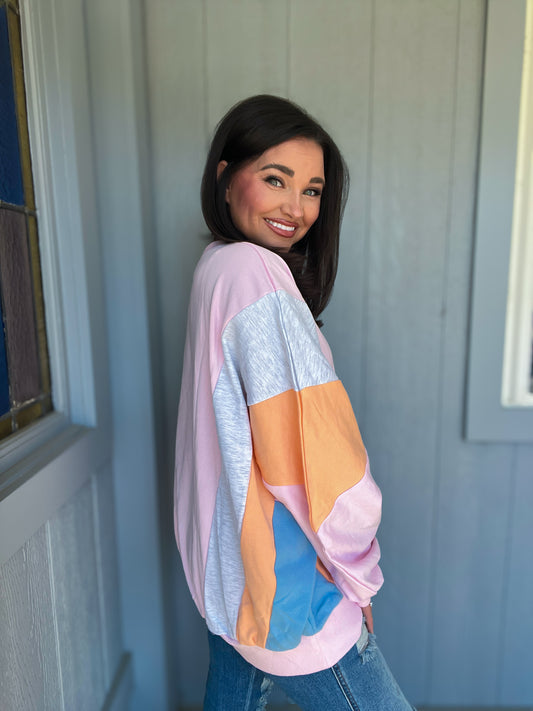 Buy our "PREORDER: Retro Vibe Color Block Round Neck Long Sleeve Sweatshirt" online – Willow Boutique Clothing. Shop stylish PREORDER: Retro Vibe Color Block Round Neck Long Sleeve Sweatshirt today.