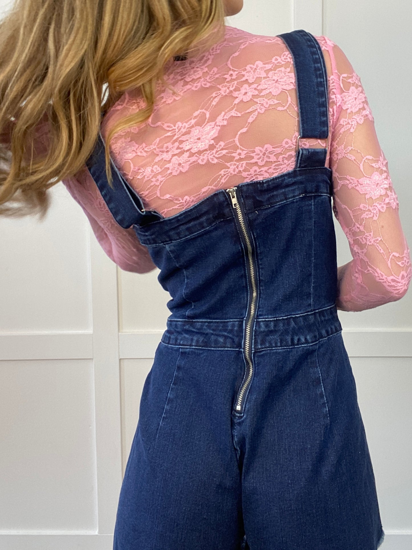 Stacy Button Down Denim Romper