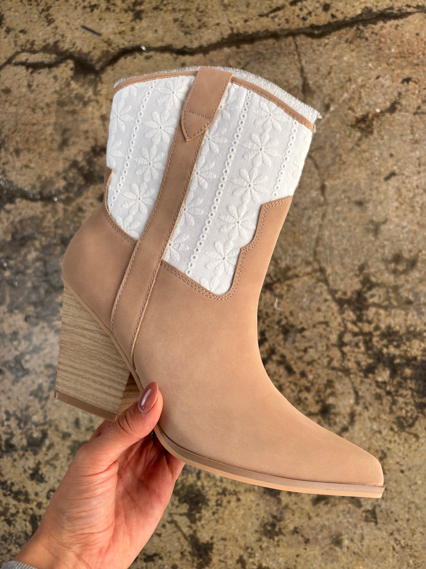 Sutton Floral Weave Cowgirl Boots