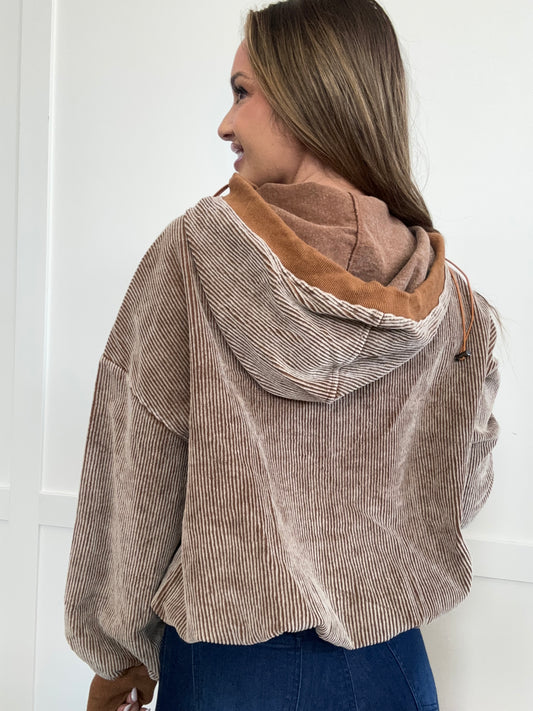 PREORDER: Chill Mode Drawstring Half Zip Long Sleeve Hoodie