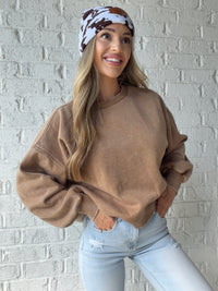 Cheyanne Acid Wash Fleece Pullover
