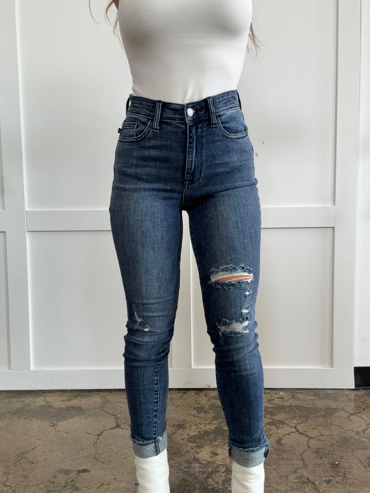 No Destination High Waist Distressed Skinny Jeans