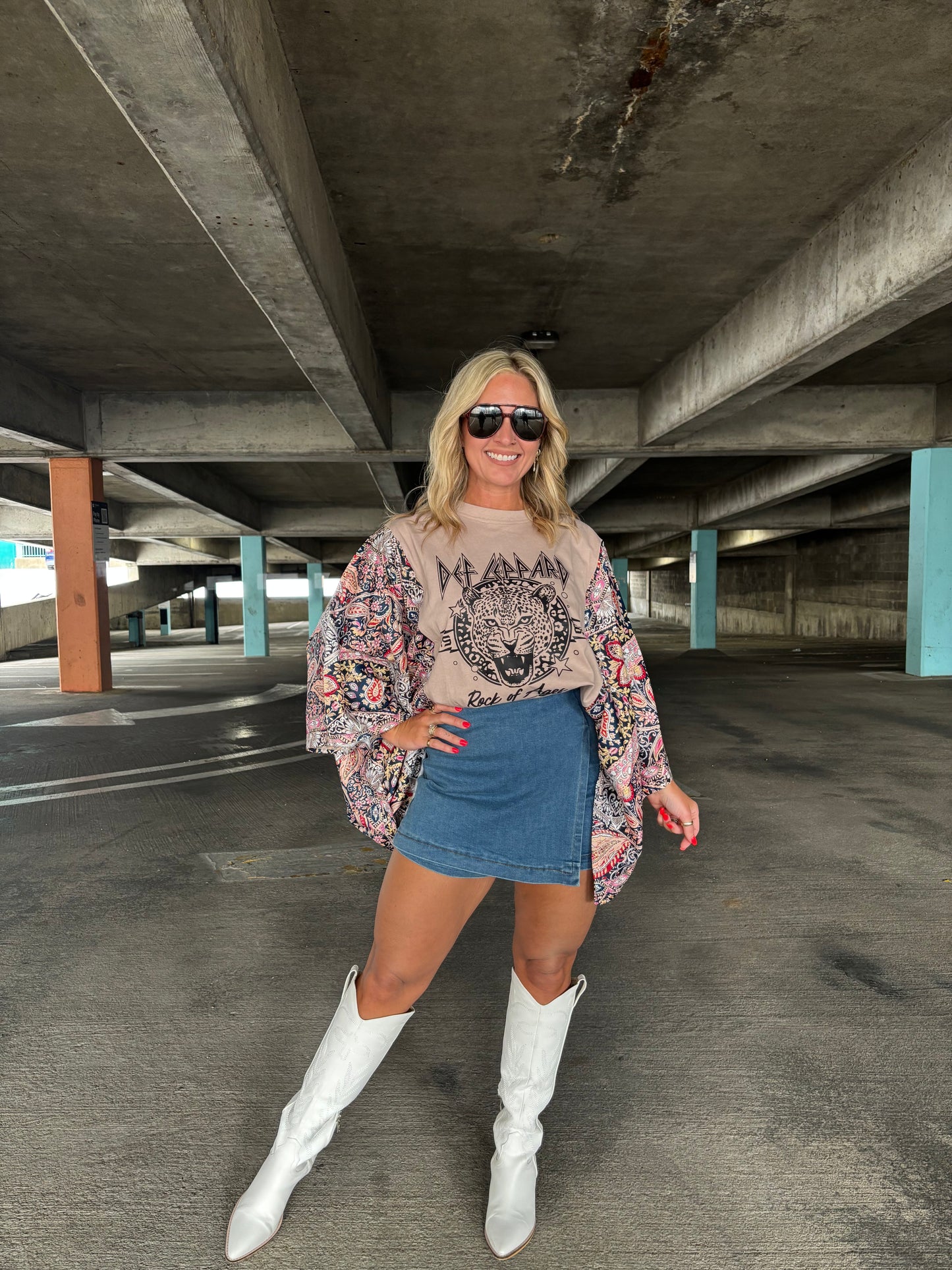 Heather Denim Mini Skort