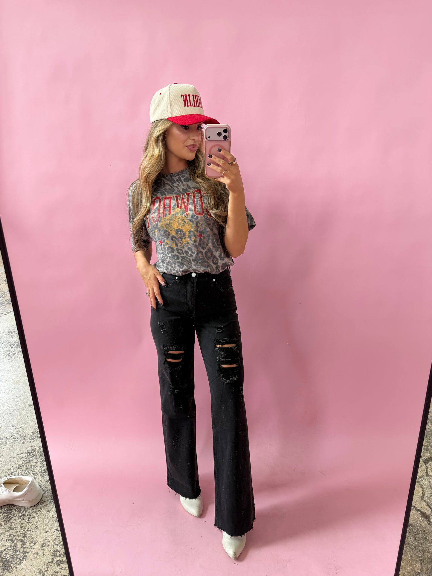 Outlaw Vintage Wide Leg Jeans - Black