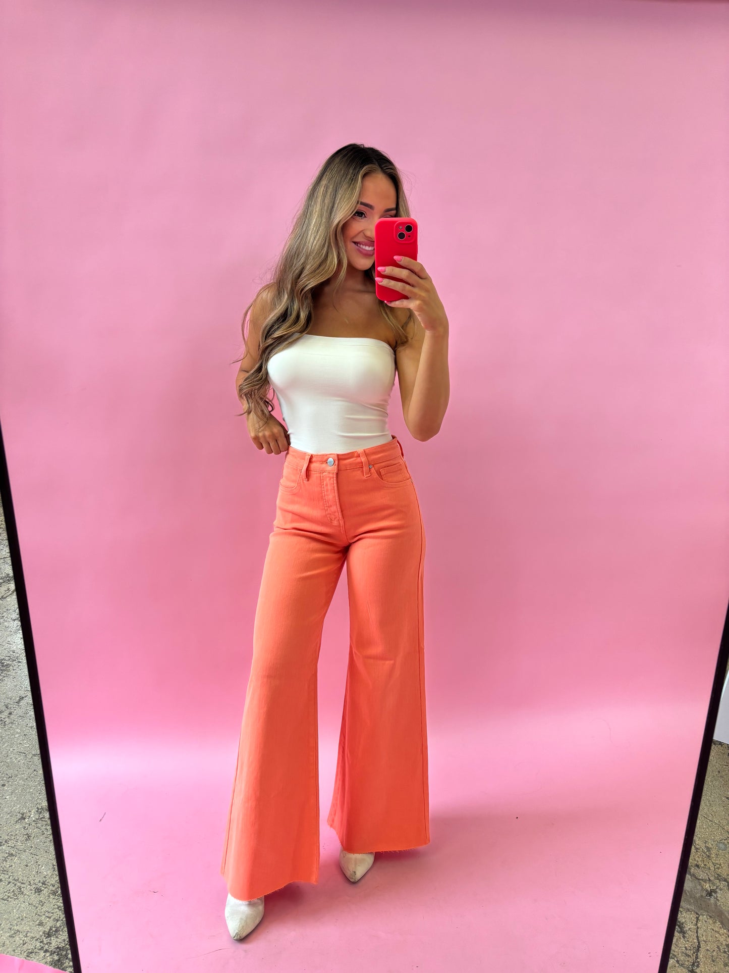 Cora Tummy Control High Rise Wide Leg Palazzo Jeans