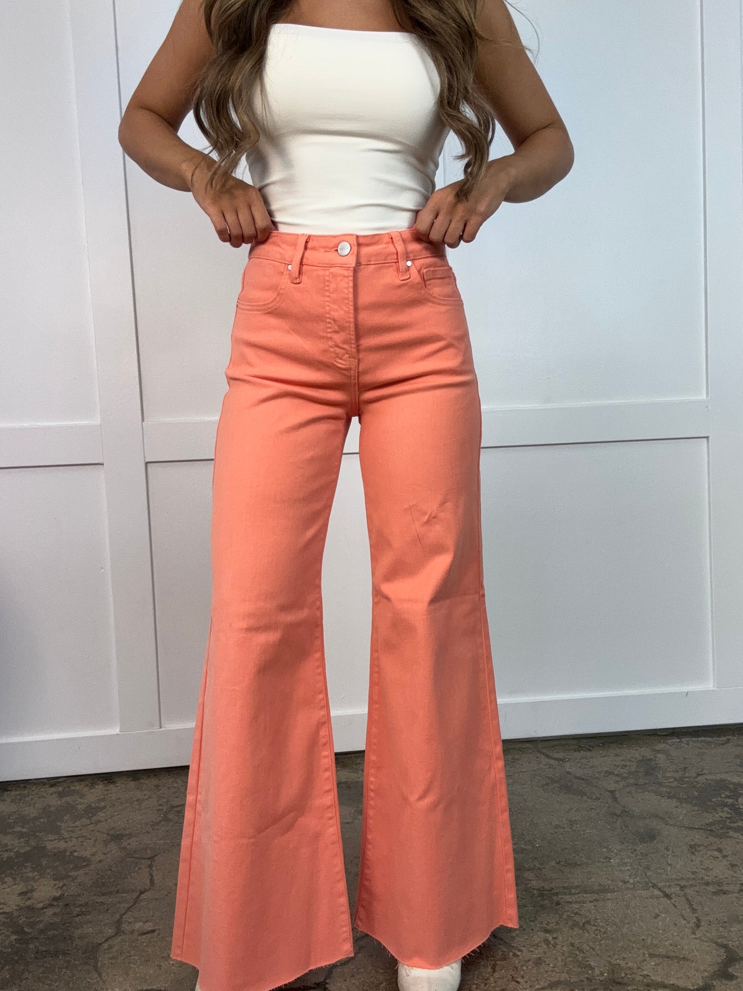 Cora Tummy Control High Rise Wide Leg Palazzo Jeans