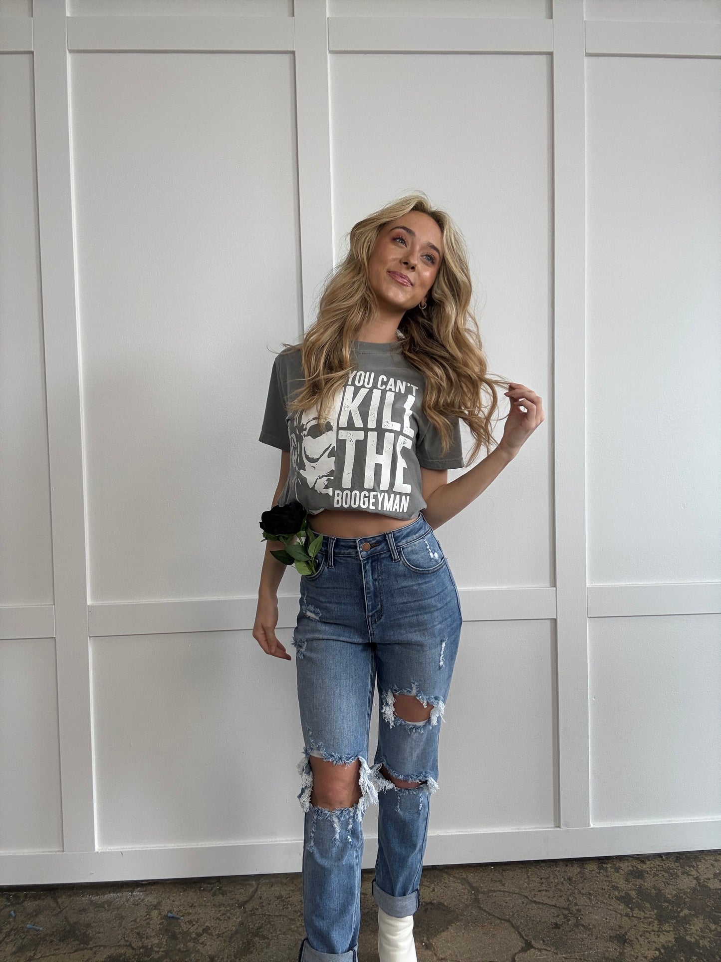 Buy our ""You Can't Kill The Boogey Man" Graphic" online – Willow Boutique Clothing. Shop stylish "You Can't Kill The Boogey Man" Graphic today.